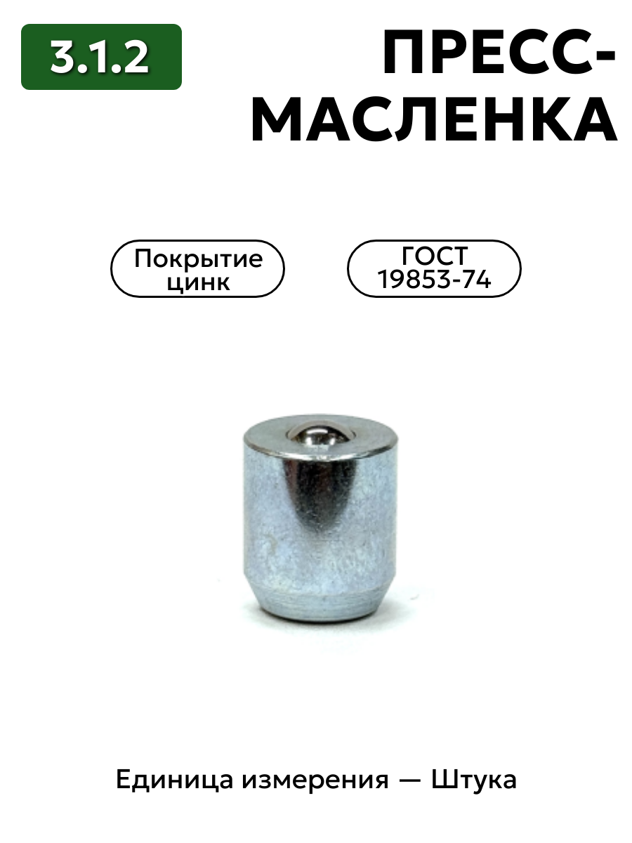 Пресс-масленка 3.1.2 Ц6 ГОСТ 19853-74